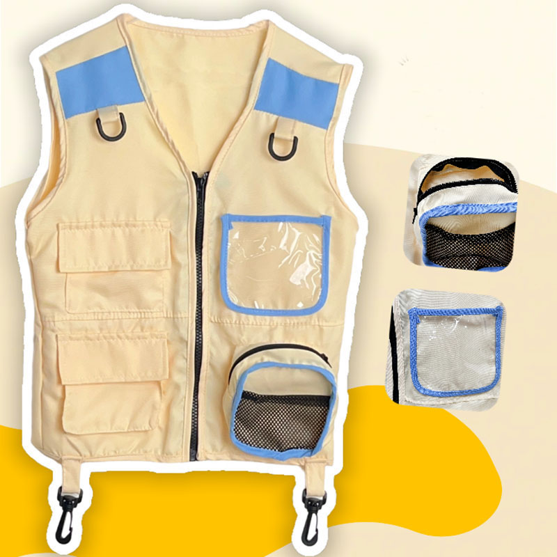 Outdoor Adventure Girl - เสื้อกั๊กนักสำรวจสำหรับเด็กคอสเพลย์ชุดแขนกุดขึ้นแคมป์ปิ้งป่าสำหรับเด็กหญิงเด็กชายตั้งแคมป์การผจญภัยกลางแจ้งของขวัญสำหรับเด็ก