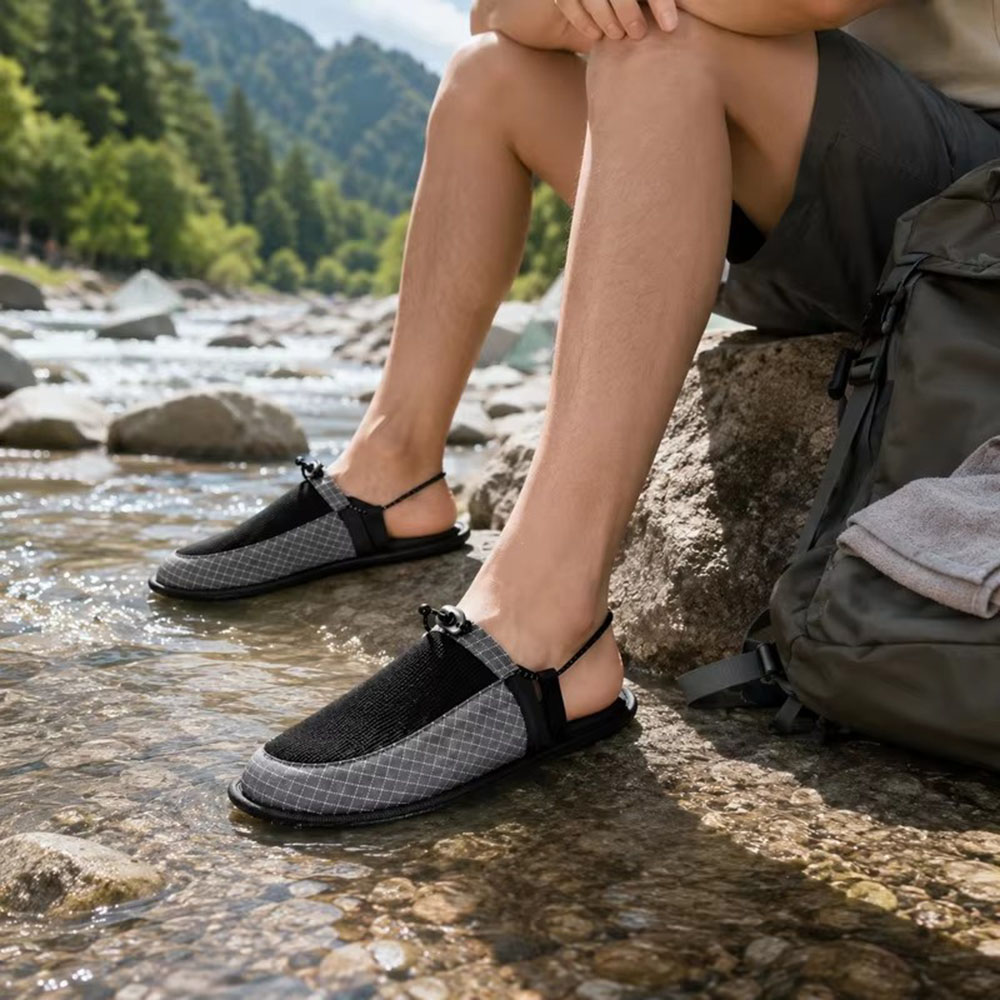 Outdoor Adventure Shoes - รองเท้าแตะกันน้ำแบบพับได้ แห้งเร็ว กันลื่น น้ำหนักเบา เหมาะสำหรับเดินทาง ชายหาด