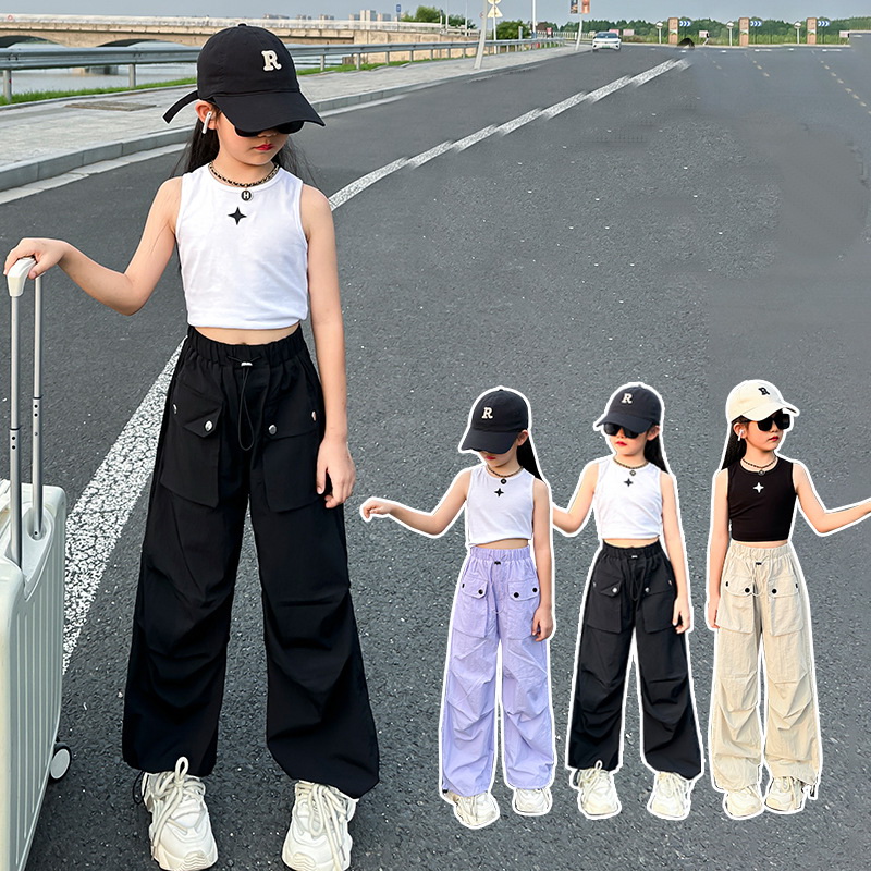 Outdoor Adventure Girl - กางเกงคาร์โก้กันยุงน้ำหนักเบาสำหรับเด็กผู้หญิง ผ้าระบายอากาศได้ดี เหมาะสำหรับกิจกรรมผจญภัยกลางแจ้งในฤดูร้อนและชุดลำลอง