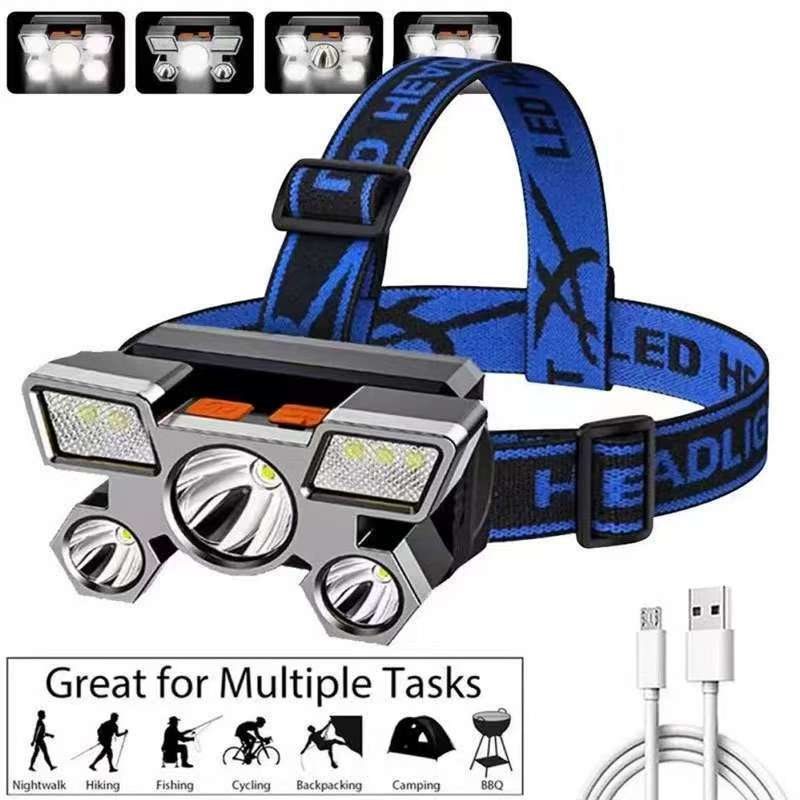 ไฟฉายคาดศีรษะ LED ความสว่างสูง - Headlamp Waterproof Rechargeable บทวิจารณ์และราคา