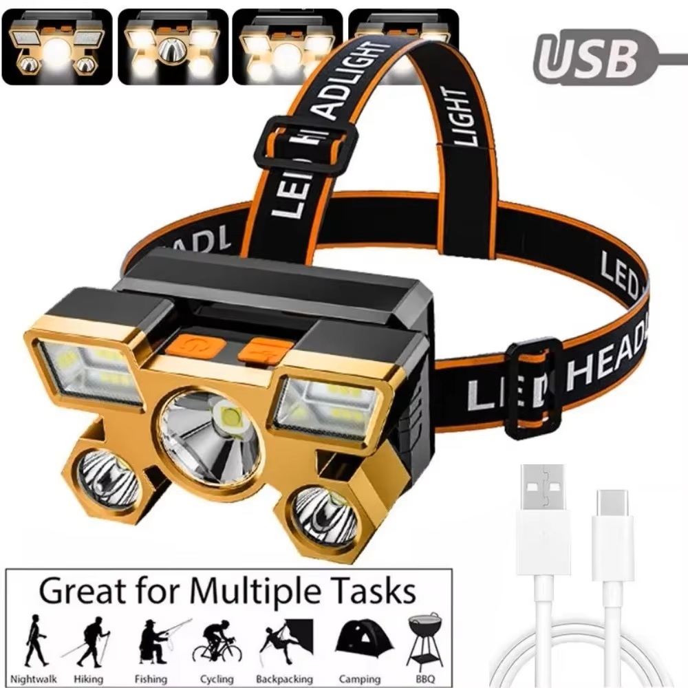 ไฟฉายคาดศีรษะ LED ความสว่างสูง - Headlamp Waterproof Rechargeable บทวิจารณ์และราคา
