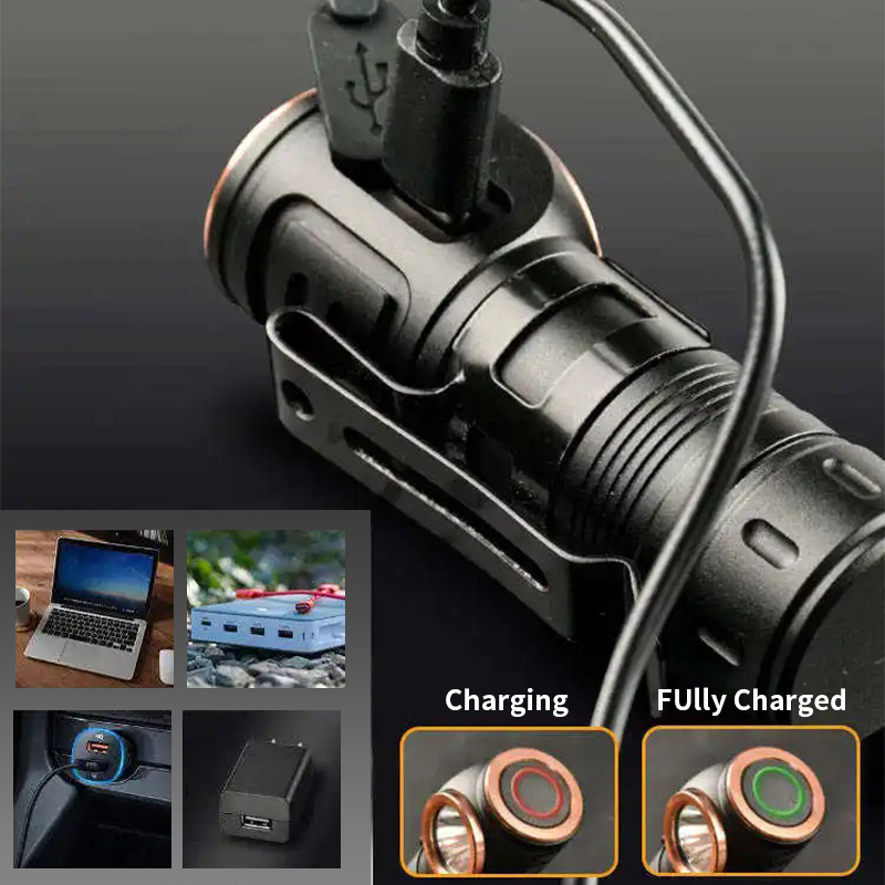 ไฟฉายคาดศีรษะแบบชาร์จ USB สำหร - Headlamp Waterproof Rechargeable บทวิจารณ์และราคา