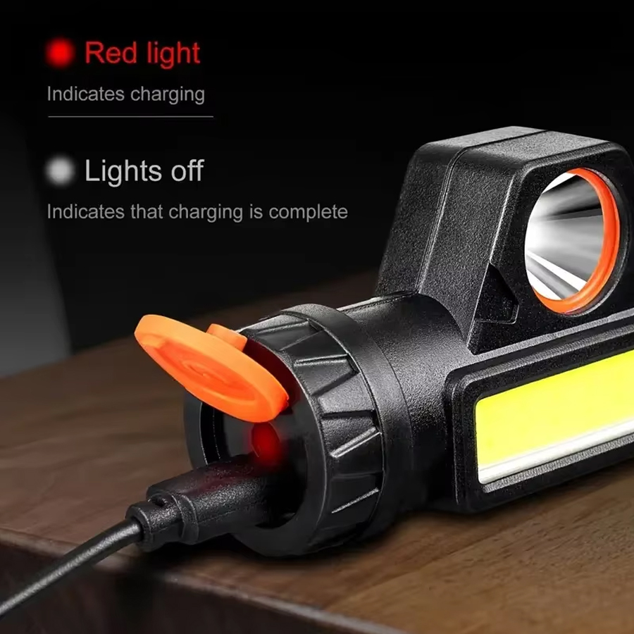 1-3PCS แบบชาร์จไฟได้ COB LED ไ - Headlamp Waterproof Rechargeable บทวิจารณ์และราคา