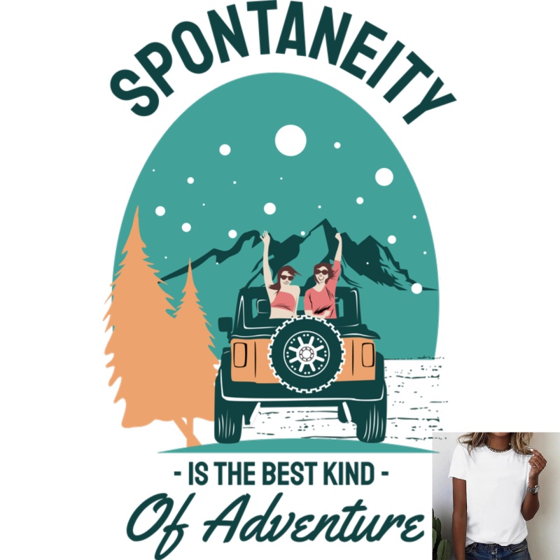 ลายพิมพ์รีดร้อนธีมการผจญภัยกลา - Outdoor Adventure Girl บทวิจารณ์และราคา
