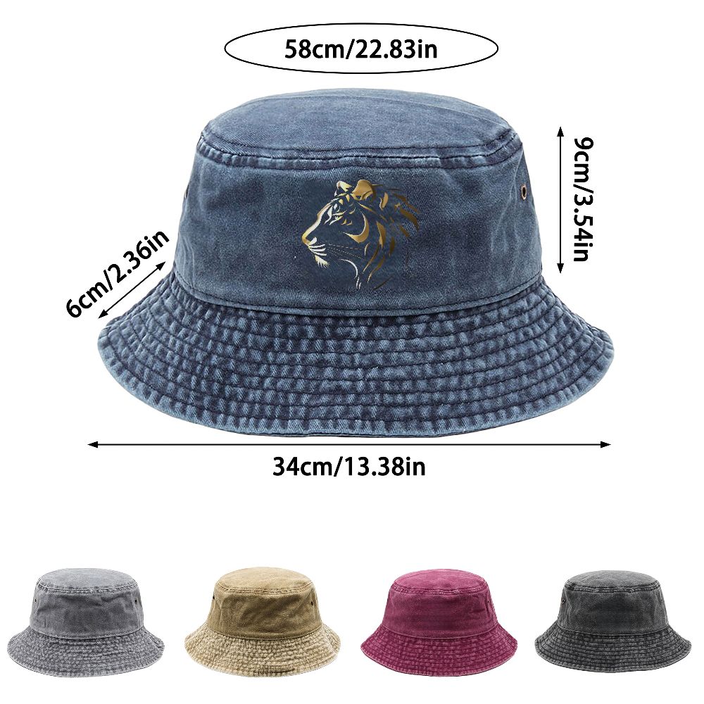 หมวกบักเก็ตลายสิงโตสีทอง 1 ชิ้ - Outdoor Adventure Festival บทวิจารณ์และราคา