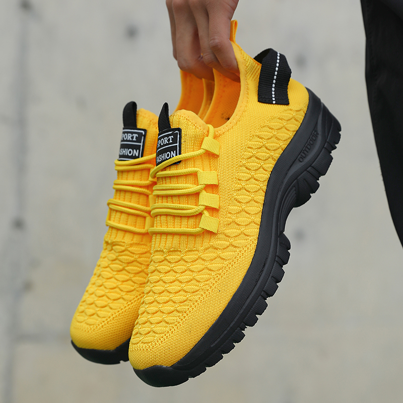 ผู้ชายสีเหลืองสดใสรองเท้าผ้าใบ - Outdoor Adventure Shoes บทวิจารณ์และราคา